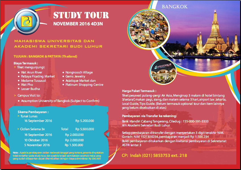 STUDY TOUR NOVEMBER 2016 4D3N